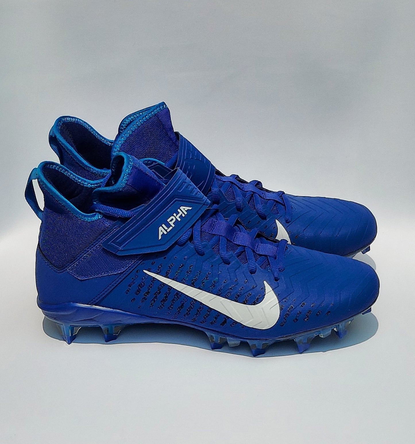 Nike Alpha Menace Pro 2 Mid TD Royal Blue/White Football Cleats