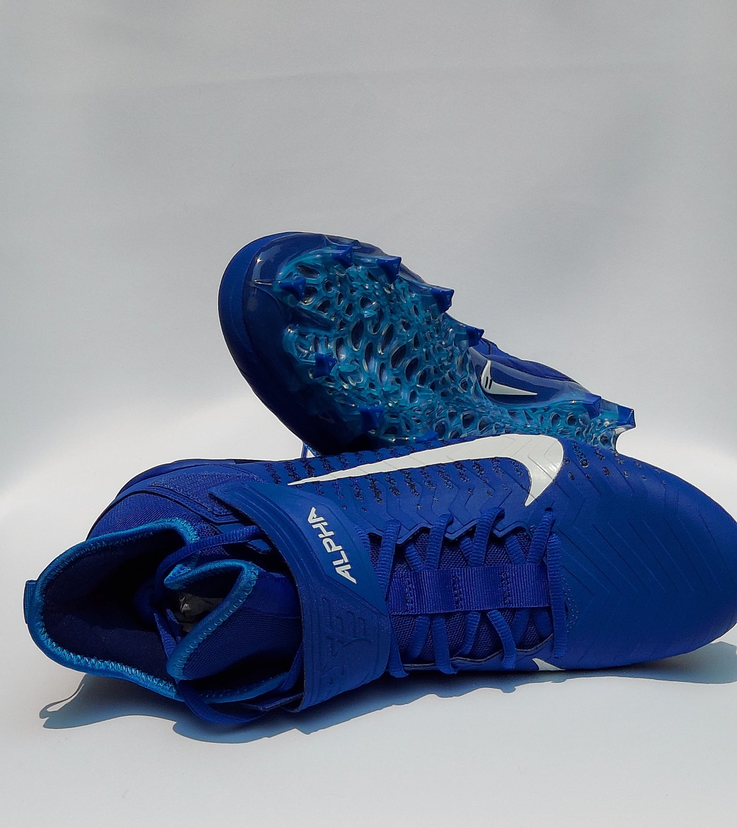 Nike Alpha Menace Pro 2 Mid TD Royal Blue/White Football Cleats
