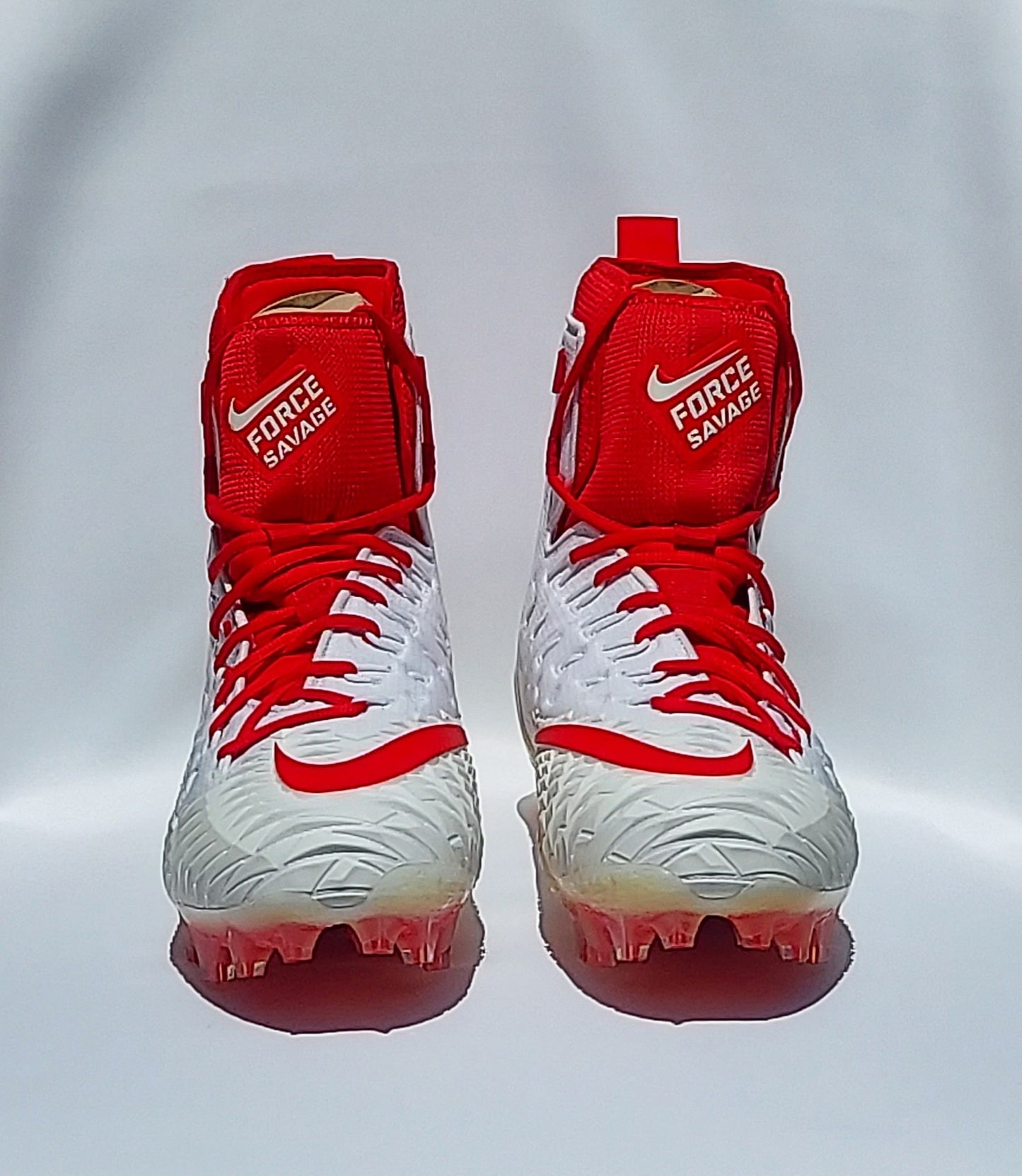 CLEARANCE: Nike Force Savage Elite TD Promo White/Red Football Cleats