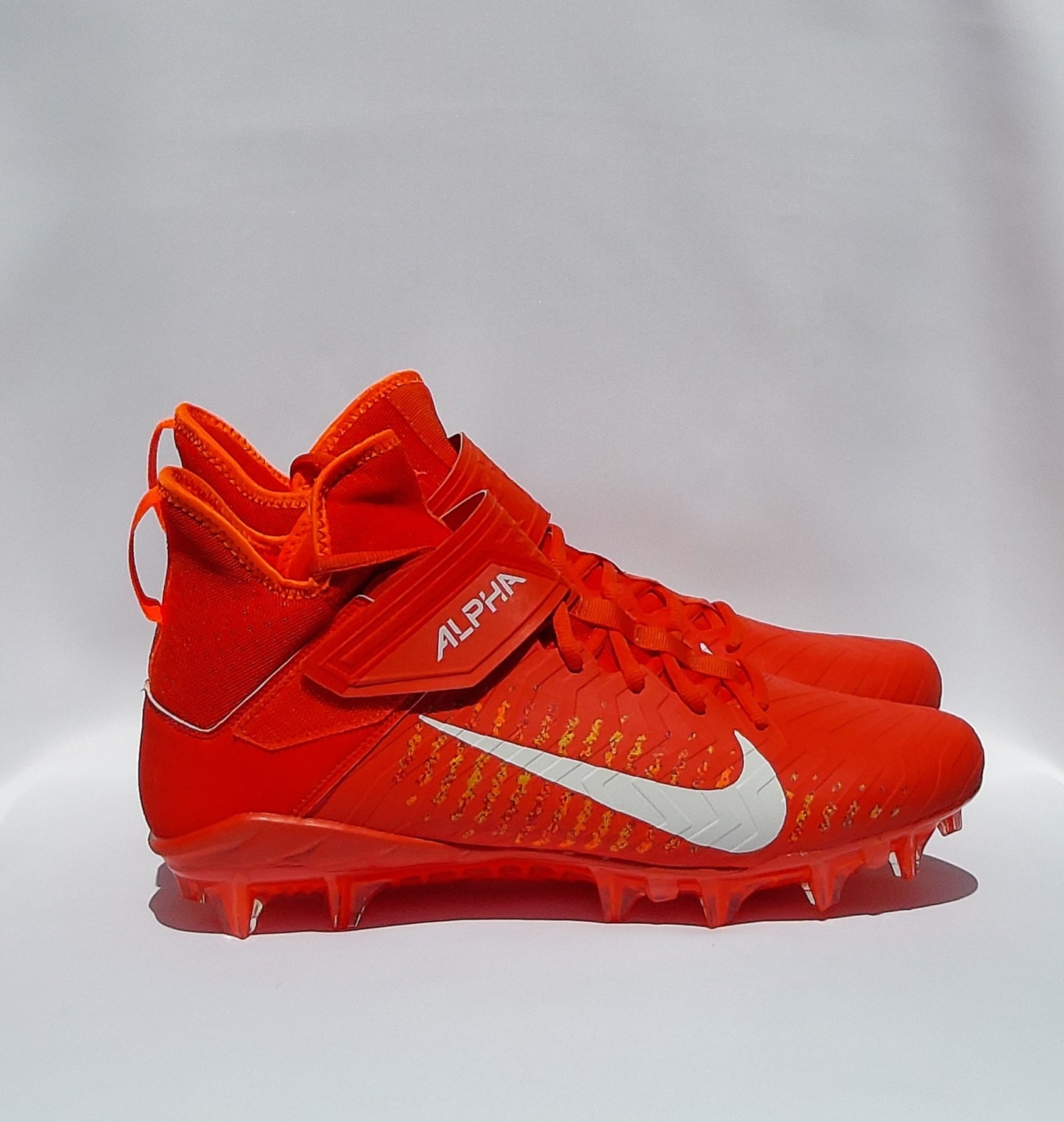 Nike Alpha Menace Pro 2 Mid TD Orange/White Football Cleats