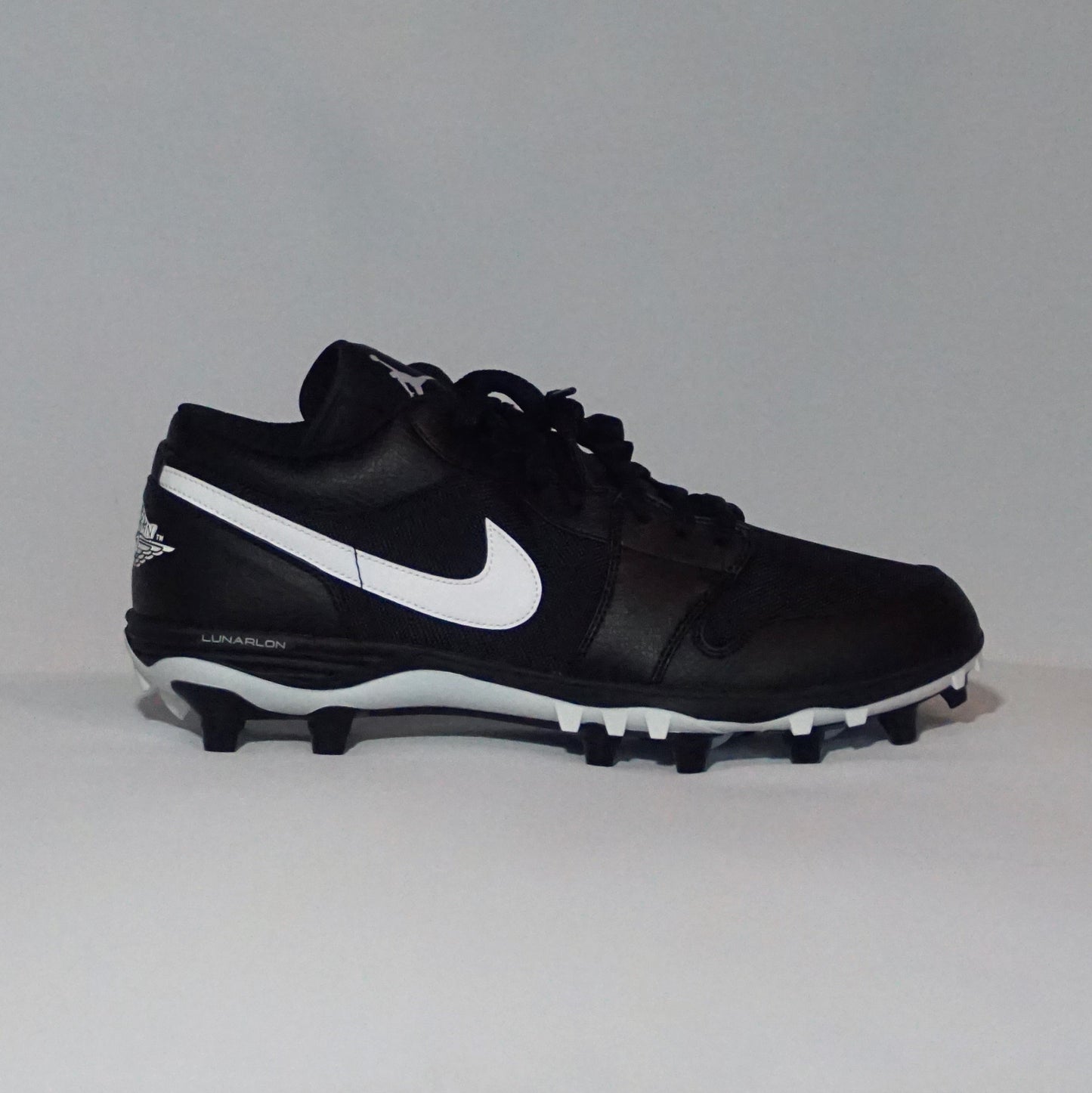 AIR JORDAN 1 TD LOW Black/White Football Cleat - NEW in Box