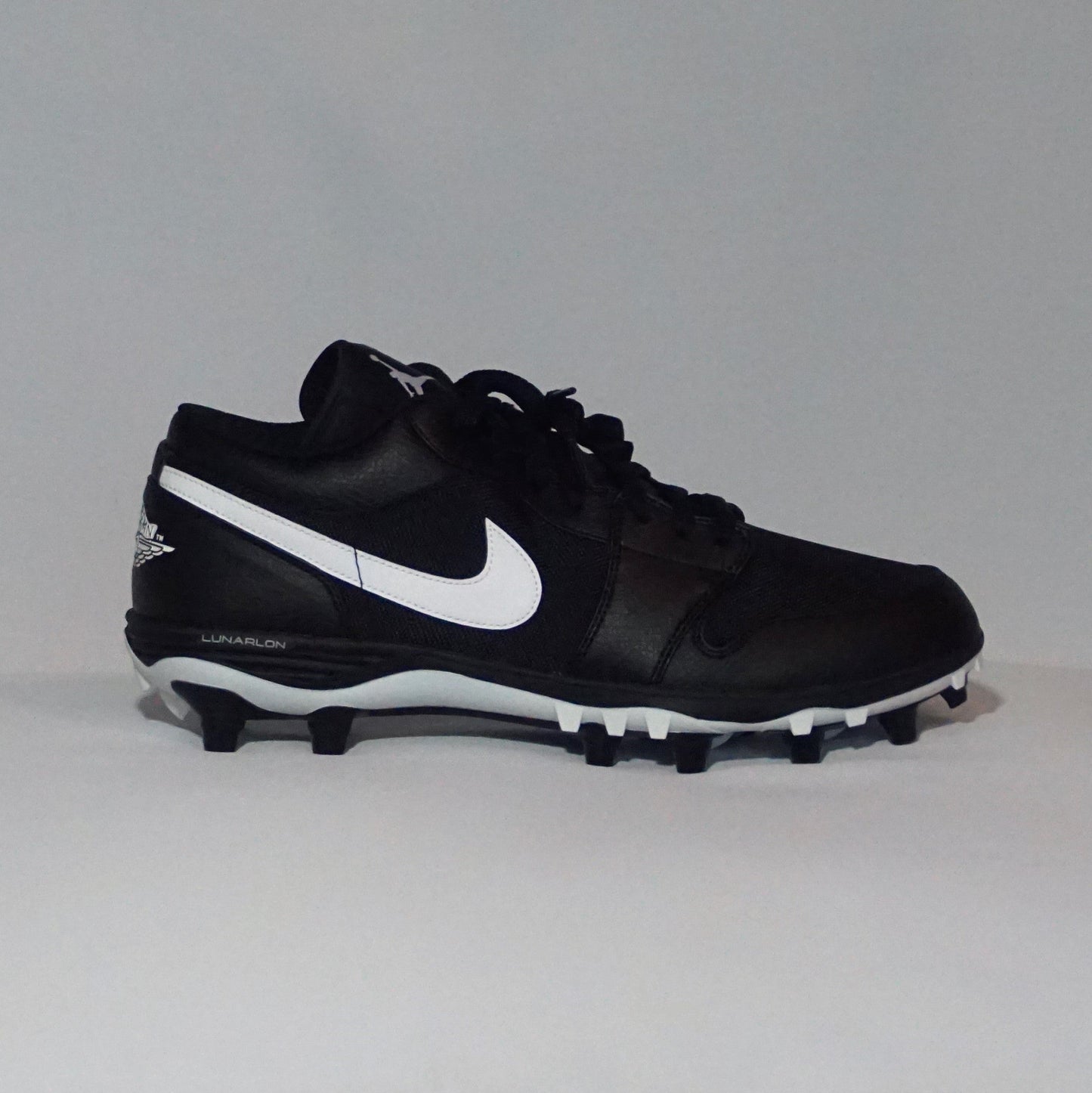 AIR JORDAN 1 TD LOW Black/White Football Cleat - NEW w/o Box