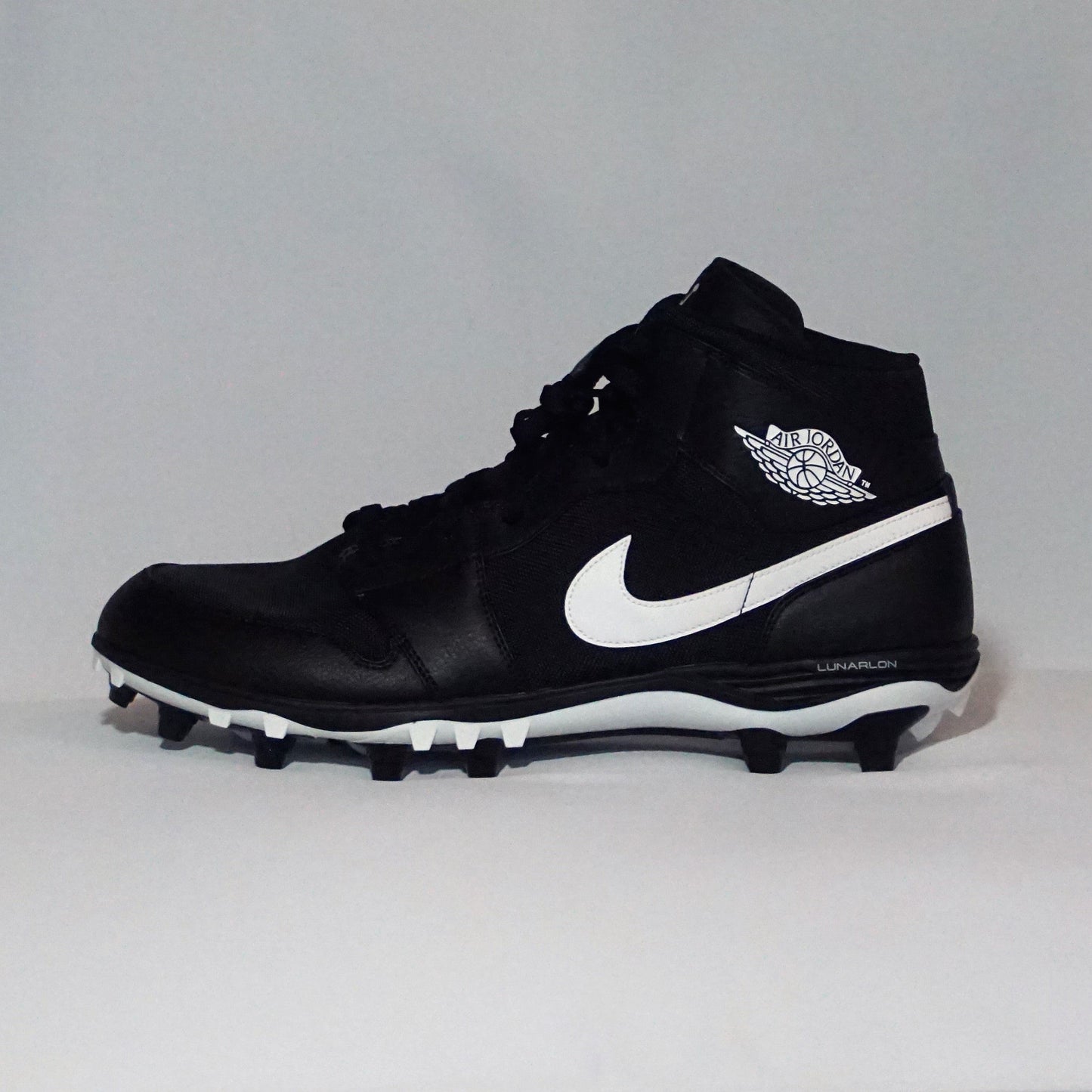 AIR JORDAN 1 TD MID Black/White Football Cleat - NEW w/o Box