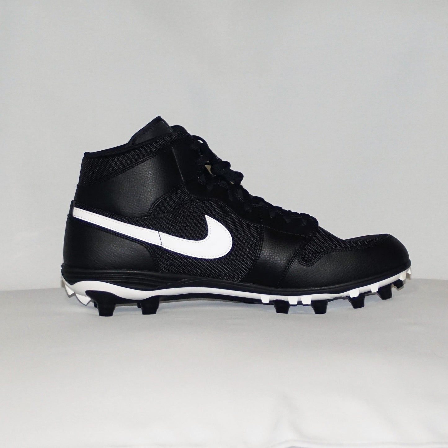 AIR JORDAN 1 TD MID Black/White Football Cleat - NEW w/o Box