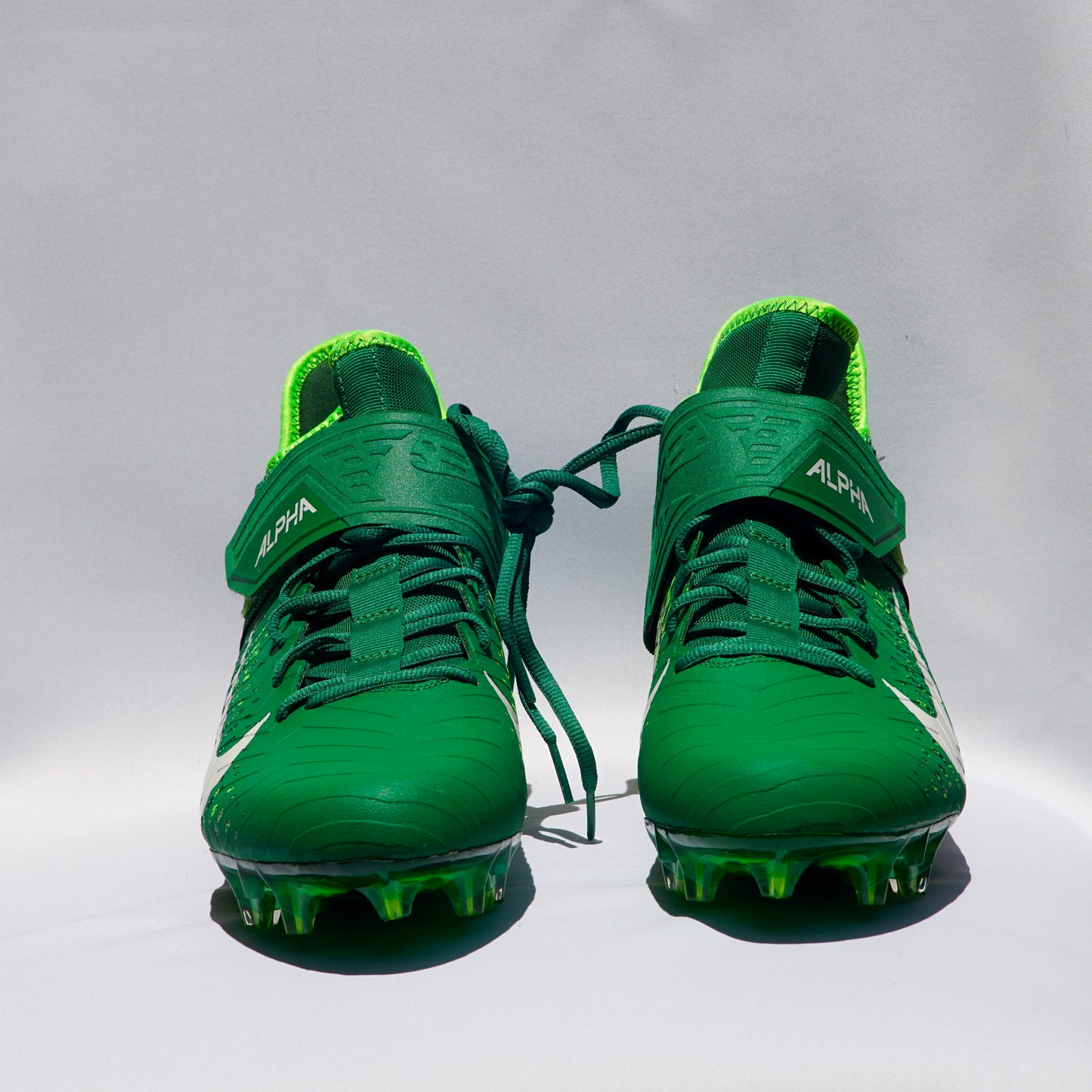Nike Alpha Menace Pro 2 Mid TD Green/White Football Cleats