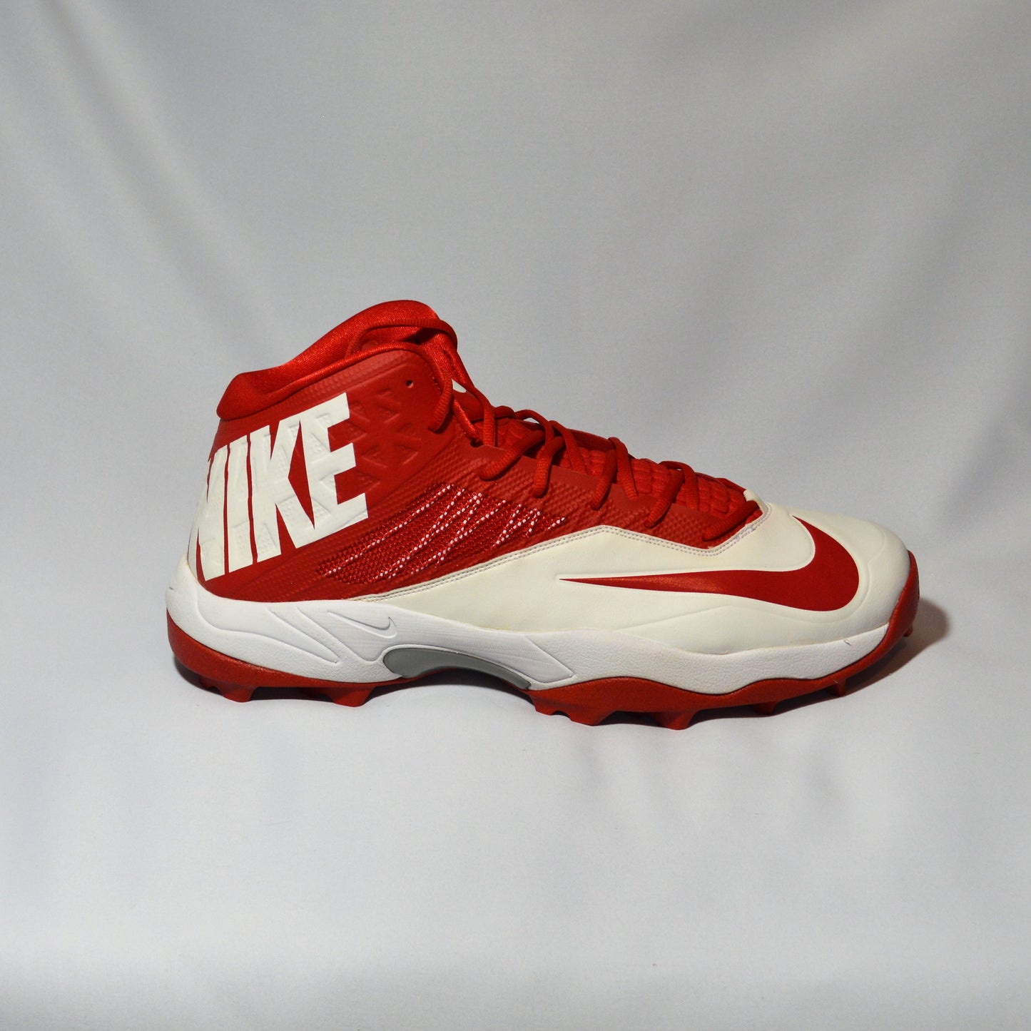 Nike Force Savage Pro Shark Promo White/Red Football Cleats - CLEARANCE