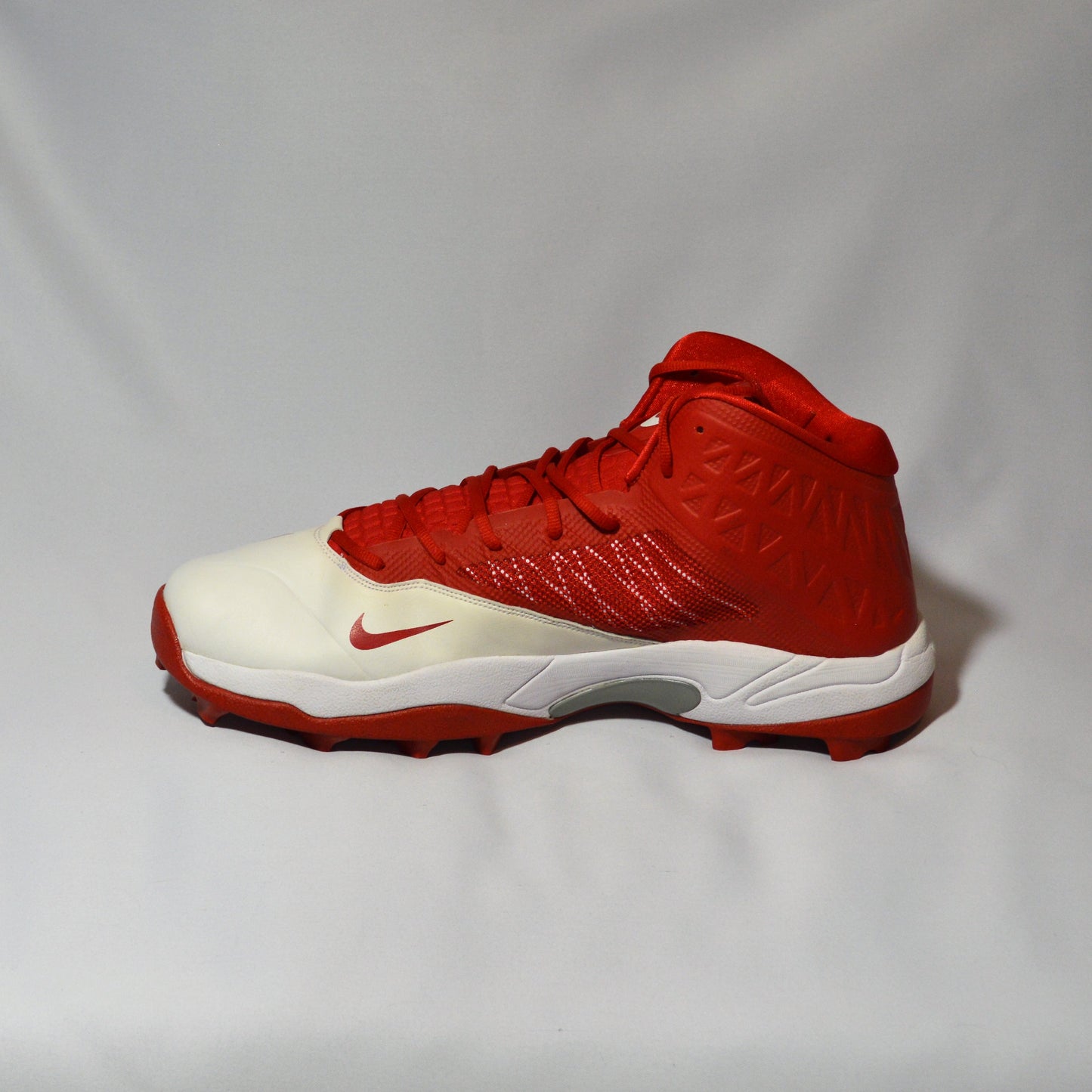 Nike Force Savage Pro Shark Promo White/Red Football Cleats - CLEARANCE