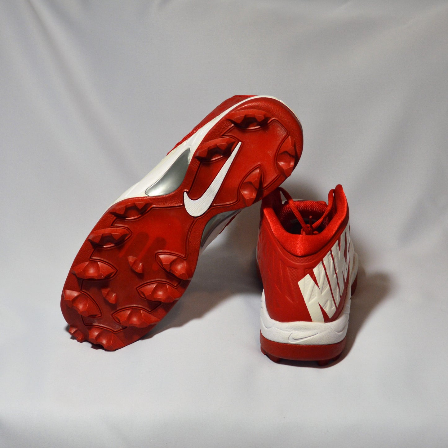 Nike Force Savage Pro Shark Promo White/Red Football Cleats - CLEARANCE