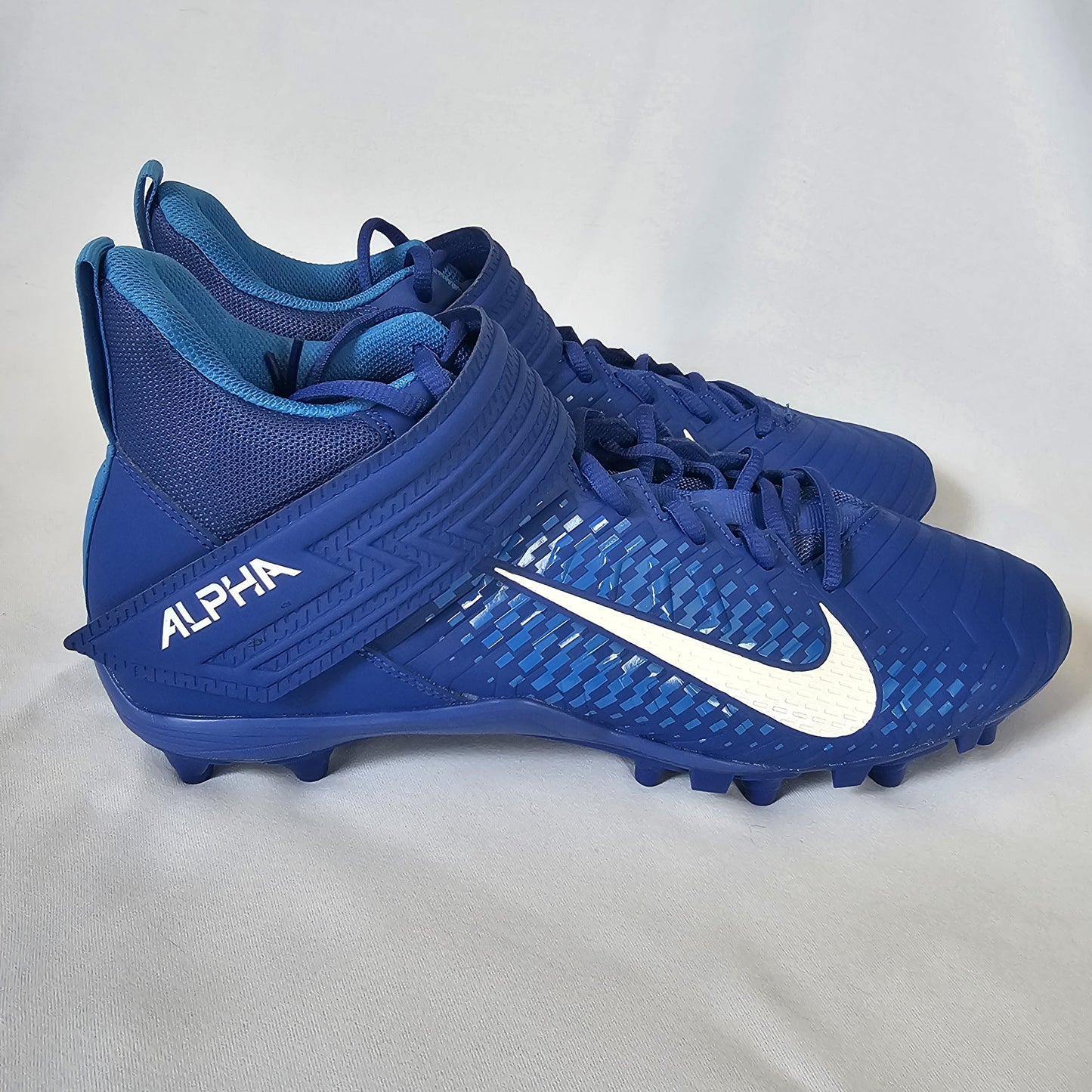 Nike Alpha Menace Mid Royal Blue/White Football Cleats