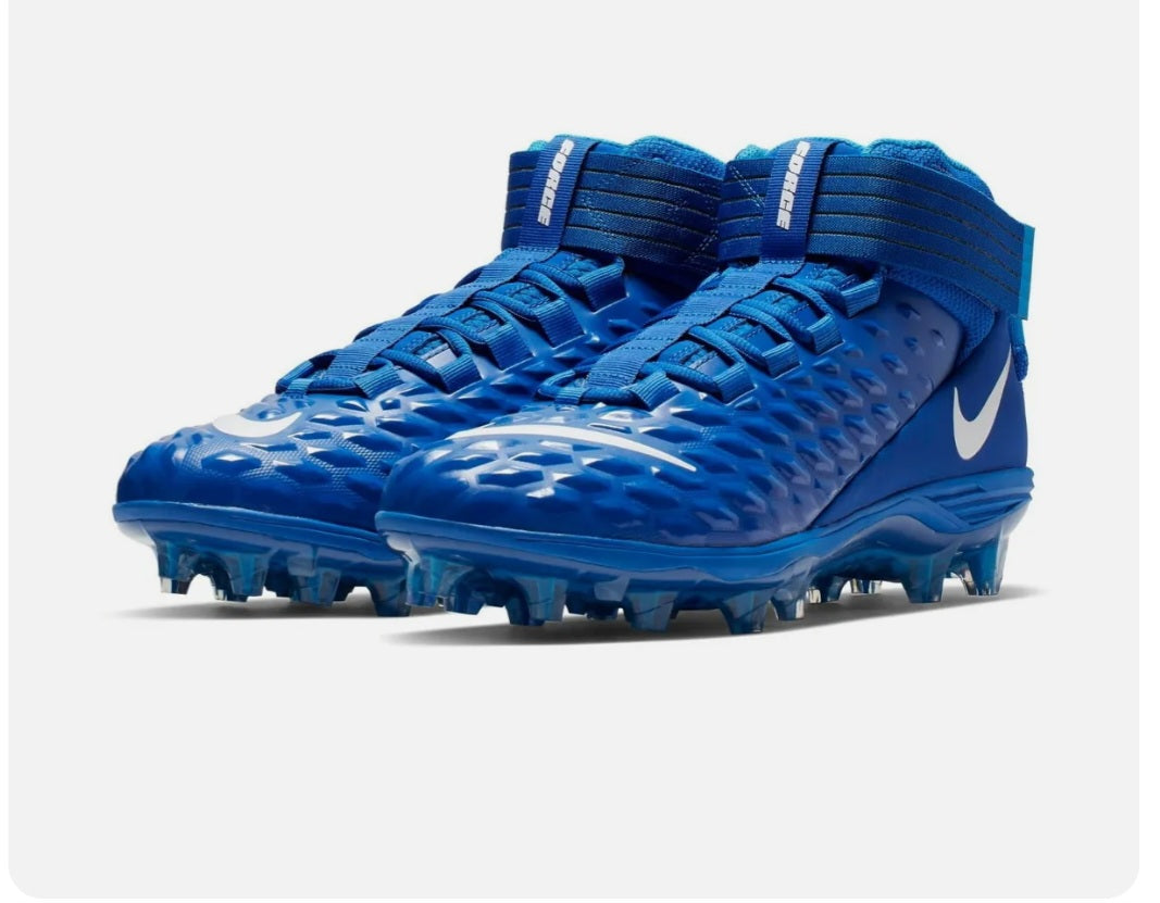 Nike Force Savage Pro 2 Mid Royal Blue/White Football Cleats